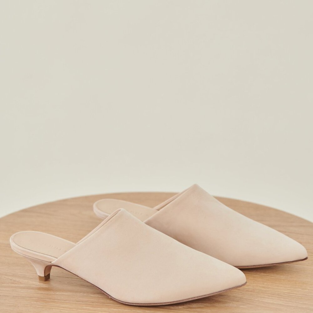 Jenni Kayne Oiled Leather Kitten Heel Mule (Natural)